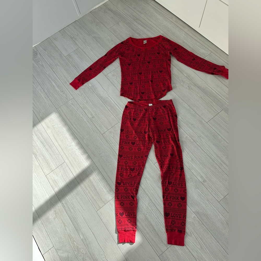 Ladies PINK by Victoria’s Secret waffle pajamas